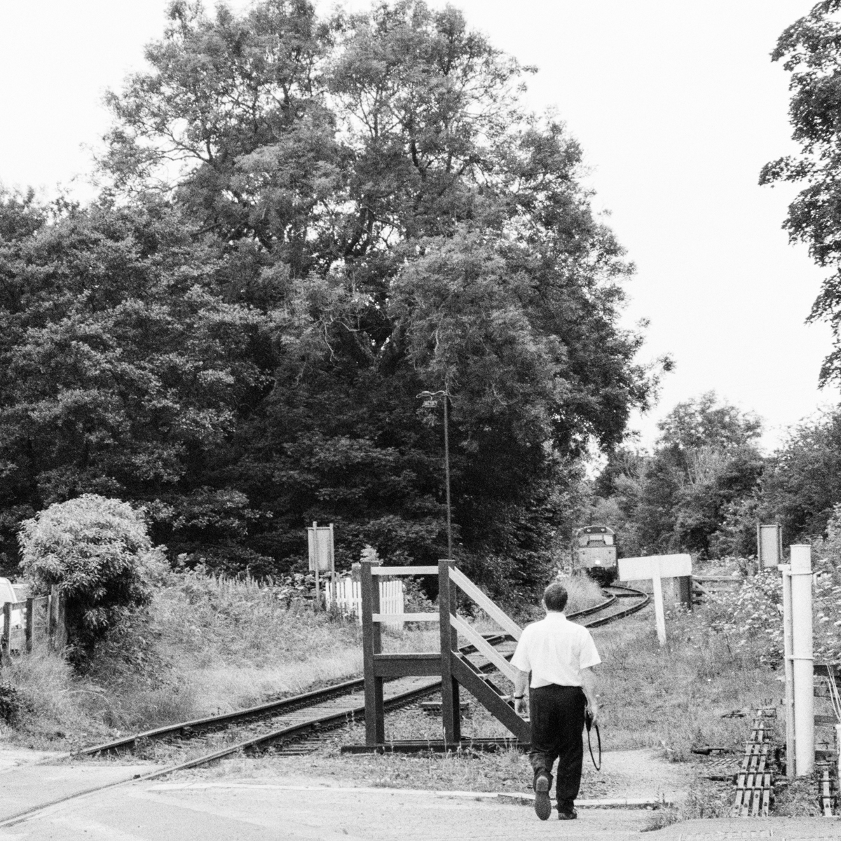  New Bridge signalman prpepares for the arrival of 31466
