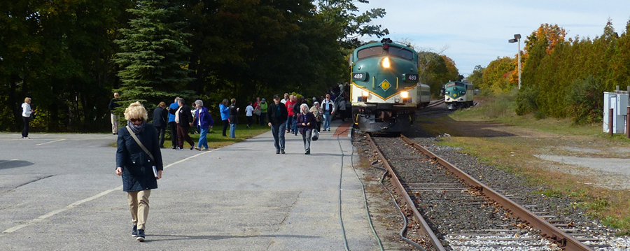 arrival at Rockford Maine Eastern Railroad
