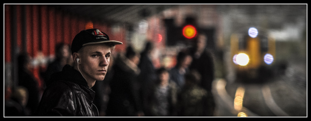 Alone in the Crowd
Rugby Station, waiting for a train.
