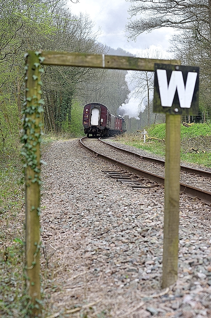 Whistling in the wind
N2 Class 0-6-2T 69621 undertakes a run past during a photo charter on the Churnet Valley Railway held on April 12 2014
