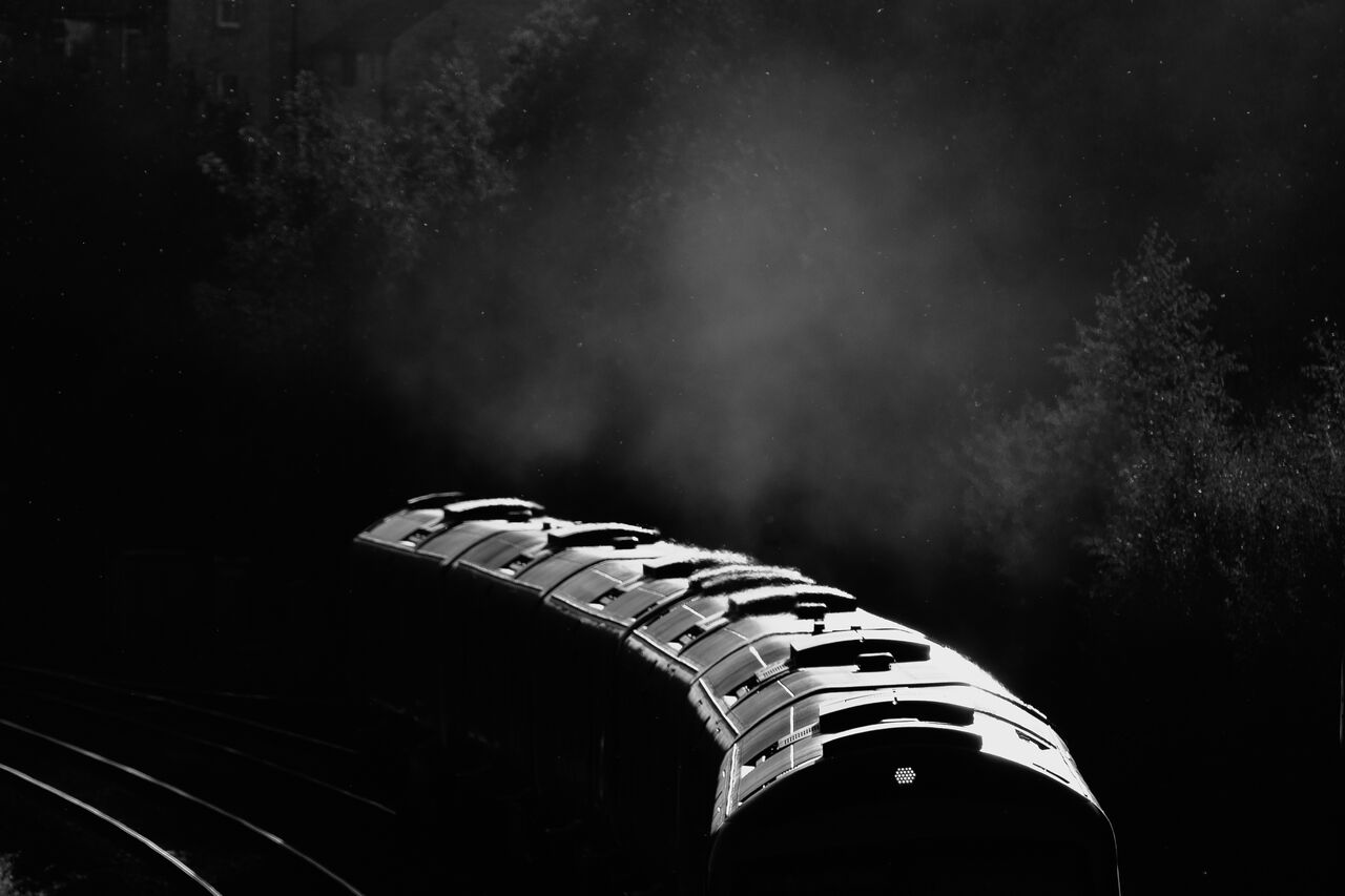 Exhaust
TransPennine Express Class 185 Nos. 185105 & 185118 round the curve towards Hall Royd Junction working 1P35, the 17:31 Manchester Victoria – Scarborough service on 25 September 2025.
