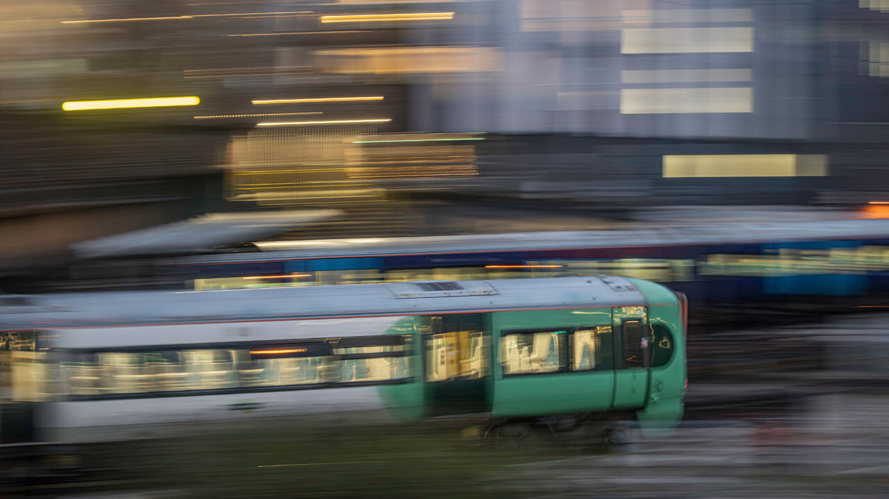 Departures
Trains depart from London Victoria as dusk gathers on a December evening.
