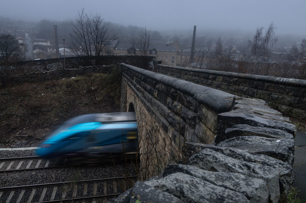 Dewsbury Gloom
The blue flash of an 802 Transpennine momentary brightens up the grim northern townscape of Dewsbury. A deliberate slow shutter to capture movement at the back of the train.
