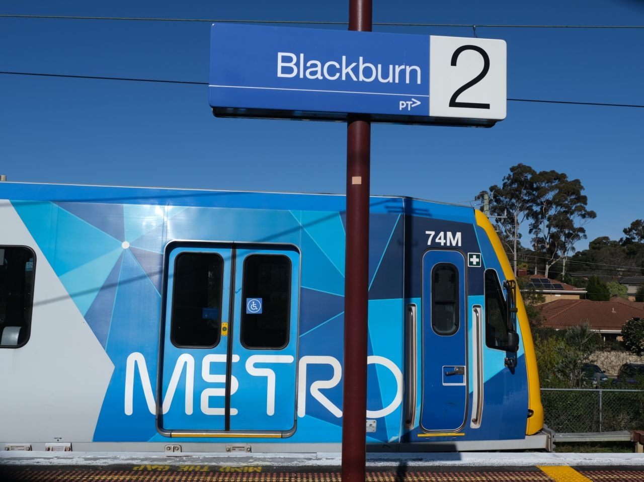 Blackburn down under
The these of three of my images this month is English place names around Melbourne, of which there are plenty. This one is Blackburn, showing a Melbourne Metro city-bound Xtrapolis EMU.
